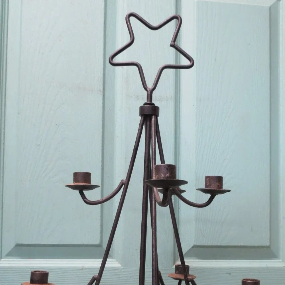 Candelabra Unique Vintage Tree Shaped black wrought? iron metal 24